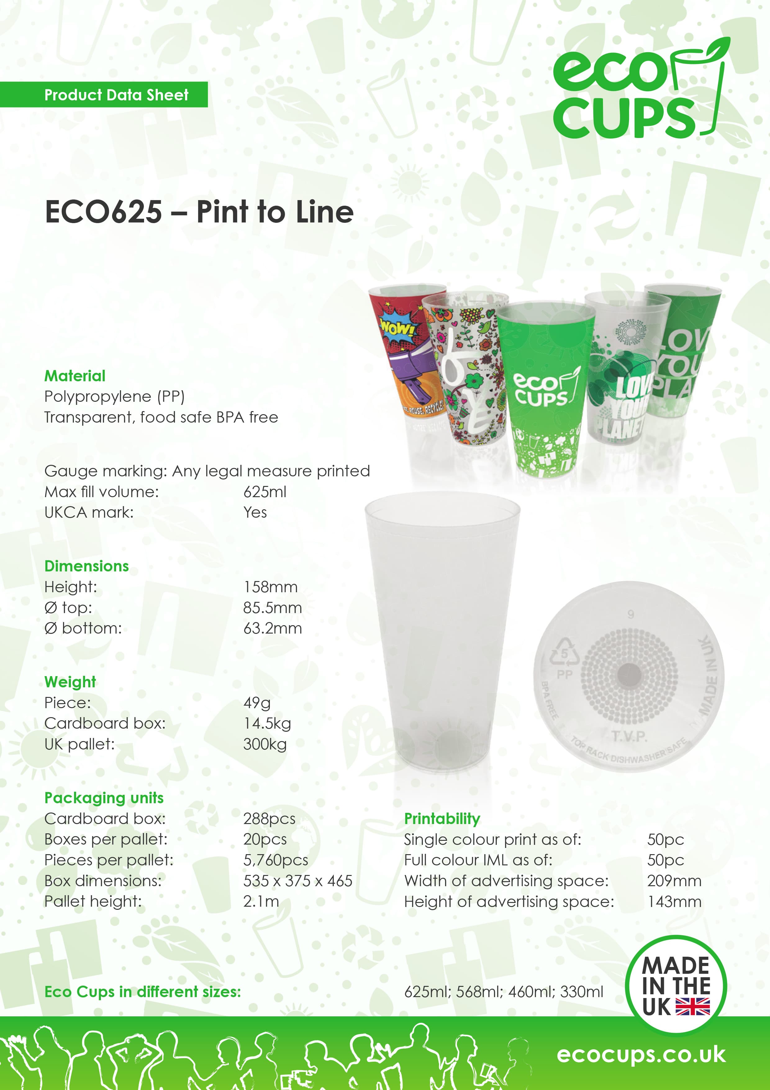 ECO625 — Pint to Line (Full Colour)